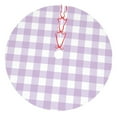 Ocsxa 36" Christmas Tree Skirts Purple Checkboard Print Christmas