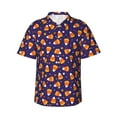 Ocsxa Candy Corn (2) Pattern Print Hawaiian Shirt for Men Casual Button