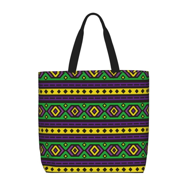Ocsxa Carnival Mardi Gras Tote Bag For Women,Tote Bag With Zipper,Large ...