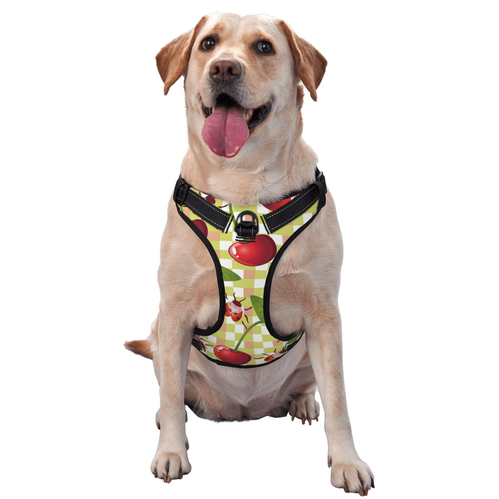 Ocsxa Cherries And Ladybirds Dog Harness For Small Large Dogs, No Pull
