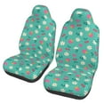 Ocsxa Cherry Strawberry Floral Print Car Seat Covers (Set of 2), Auto