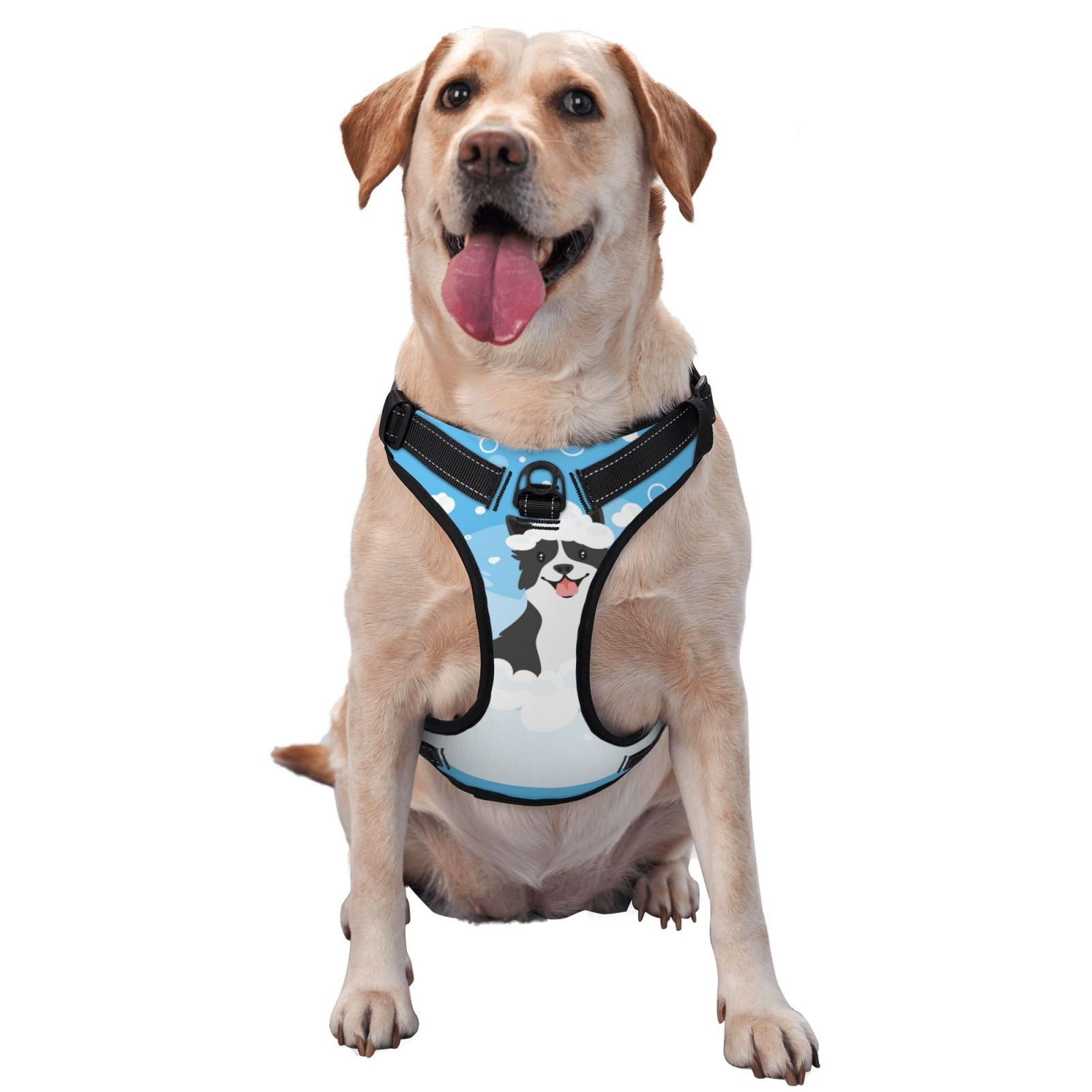 Ocsxa Collie In Bathtub Dog Harness For Small Large Dogs No Pull Service Vest With Reflective Strips Adjustable And Comfortable For Easy Walking No Choke Pet Harness Walmart