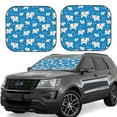 Ocsxa Cows Milk Print Car Windshield Sun Shade, 2Piece Foldable Automotive Windshield Sunshades