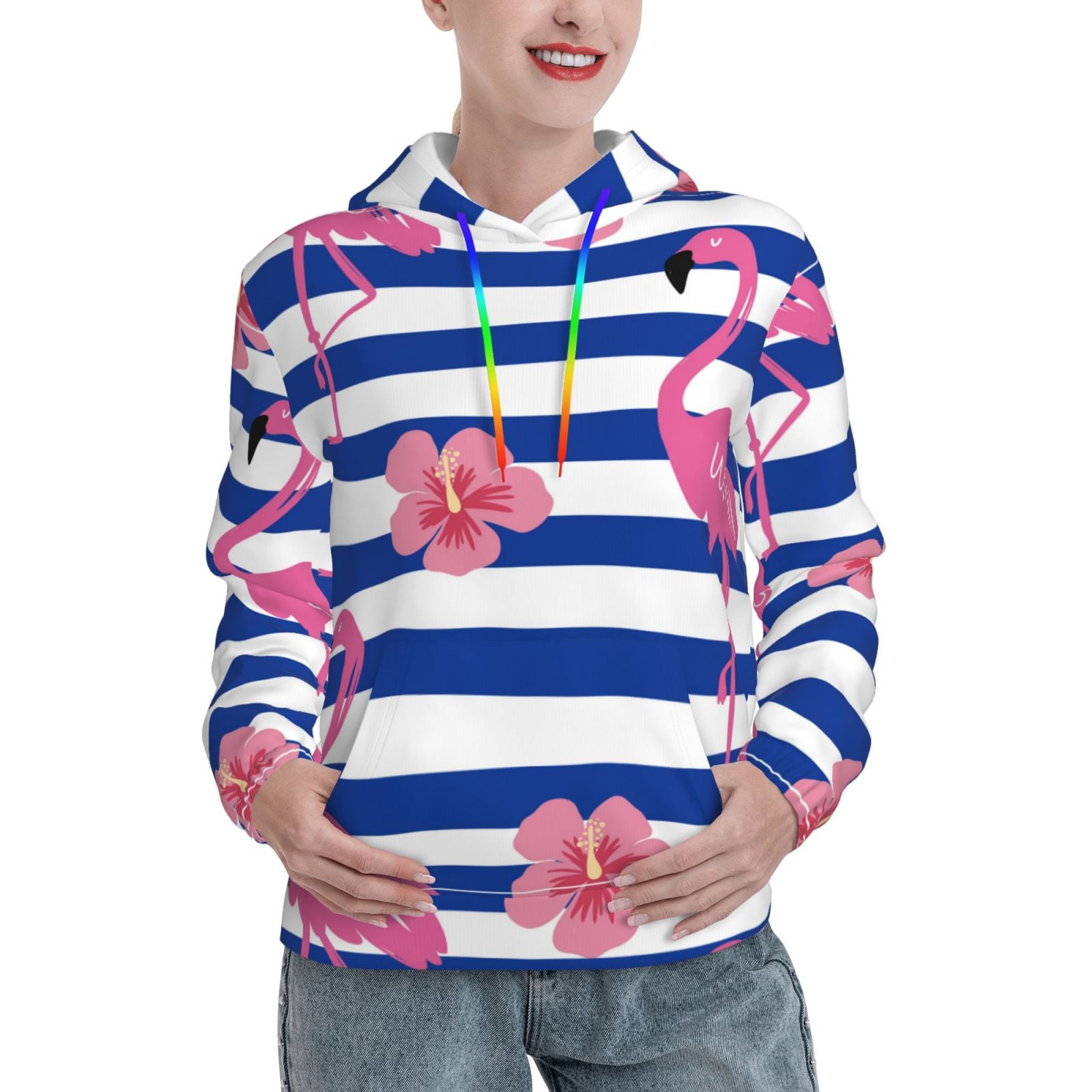 Ocsxa Flamingo Print Women's Hoodie Sweatshirts Workout Sweat Long