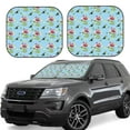 Ocsxa Flamingos And Tropical Plants Print Car Windshield Sun Shade, 2