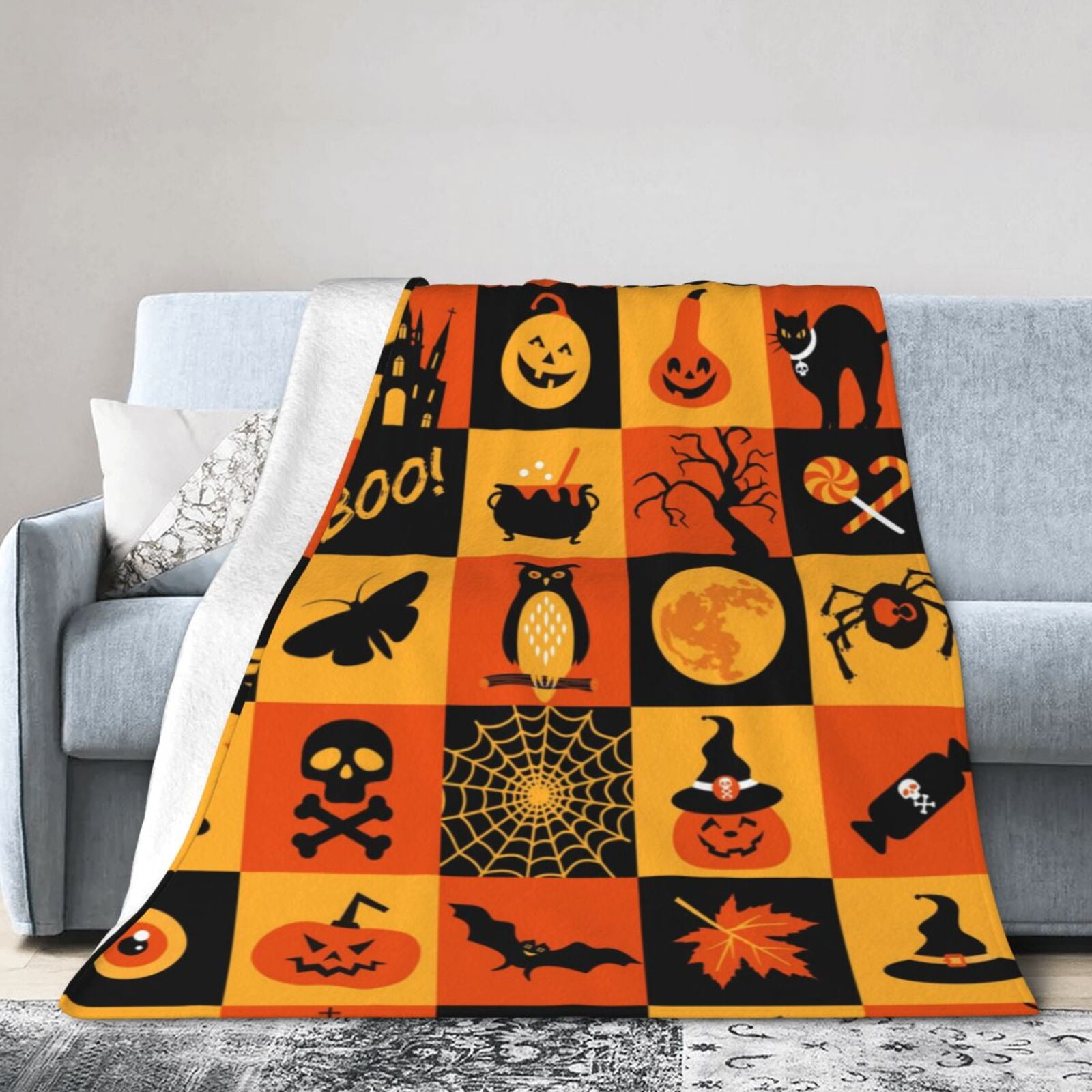Bat Rose Gothic Throw Blanket 60 X 80 Inch - Lightweight, Super Soft Microfiber For Couch, Bed, Or Decor