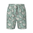 Ocsxa Hand Drawn Chickens Print Boys Swim Trunks Compression Liner Swim