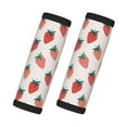 Ocsxa Hand Drawn Strawberry Print 2Pack Luggage Handle Wrap Suitcase