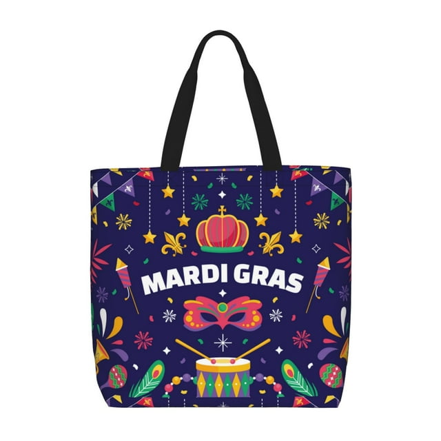 Ocsxa Happy Mardi Gras Tote Bag For Women,Tote Bag With Zipper,Large ...