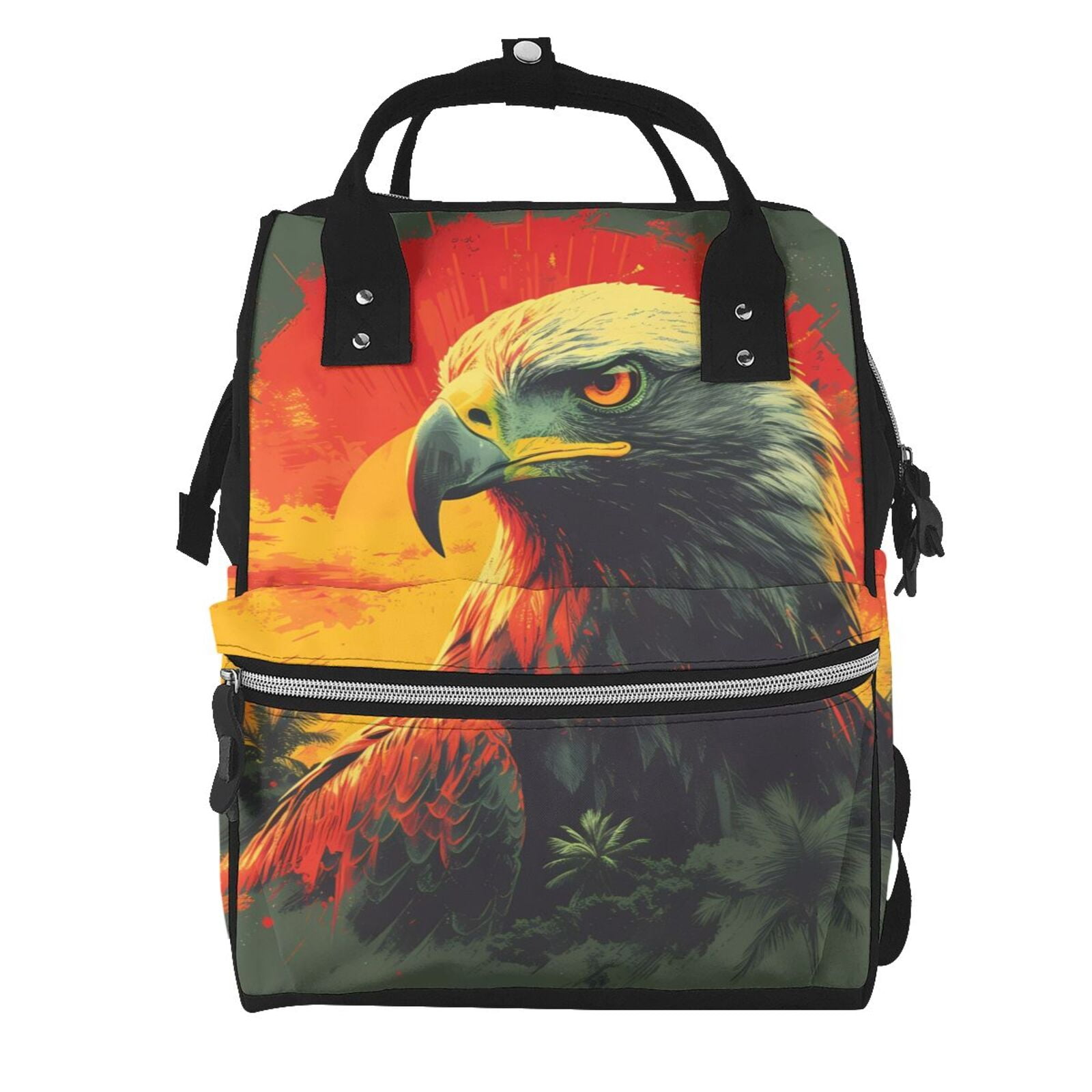 Ocsxa Hawaiian Style Bald Eagle for Baby Diaper Bag Backpack Baby Bag