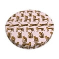 Ocsxa Leopard Print Pattern Stool Covers Round,Seat Cushion for Round
