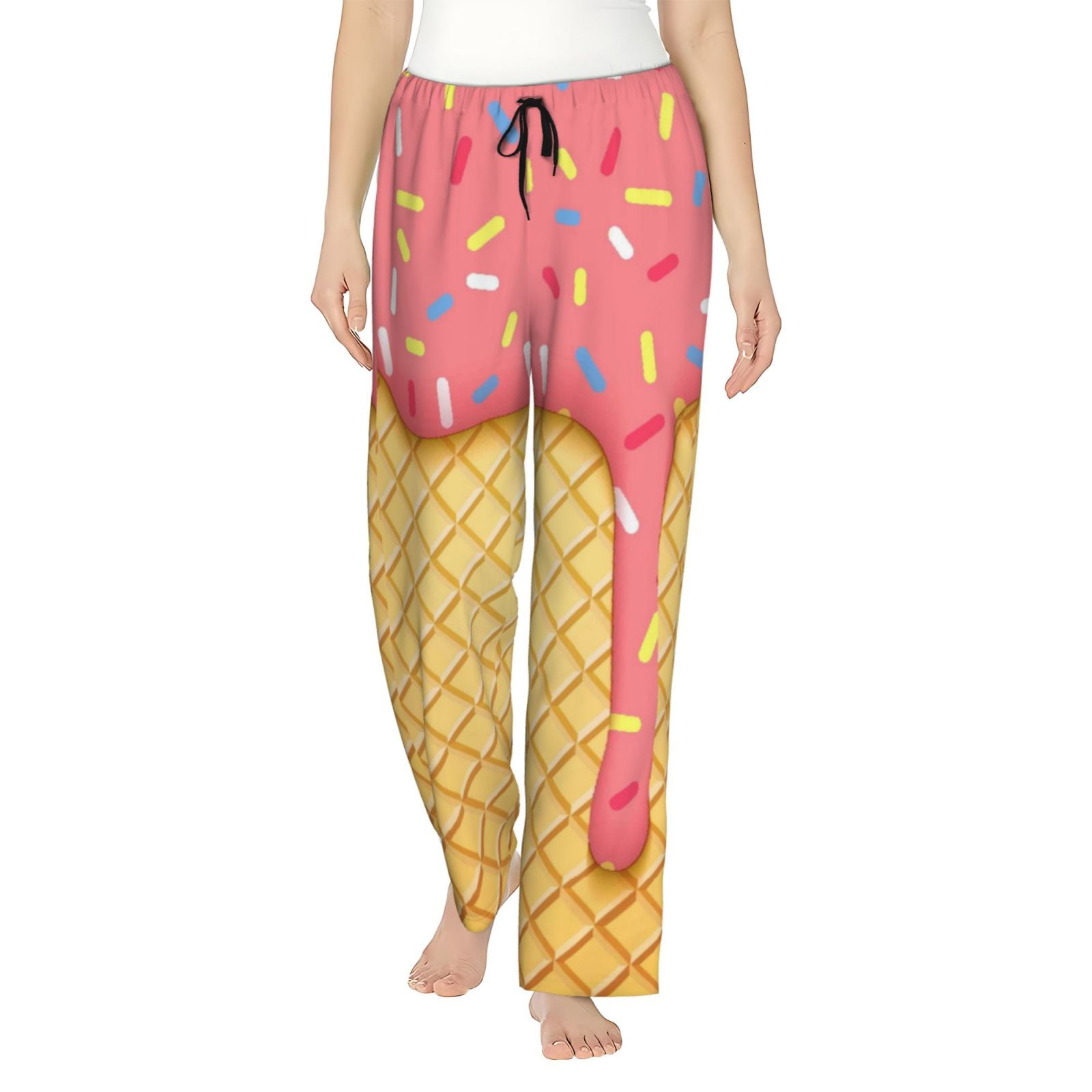 Ocsxa Pajamas Pants For Women,Pink Ice Cream Pajama Pants With Pockets