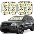 Ocsxa Penguins On The Beach Print Car Windshield Sun Shade, 2Piece