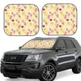Ocsxa Rabbit And Balloon Print Car Windshield Sun Shade, 2Piece