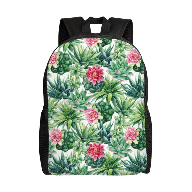 Ocsxa Succulents 1 Backpack Travel,or Work Bookbag with 15Inch