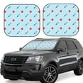 Ocsxa Syringe And Red Cross Print Car Windshield Sun Shade, 2Piece