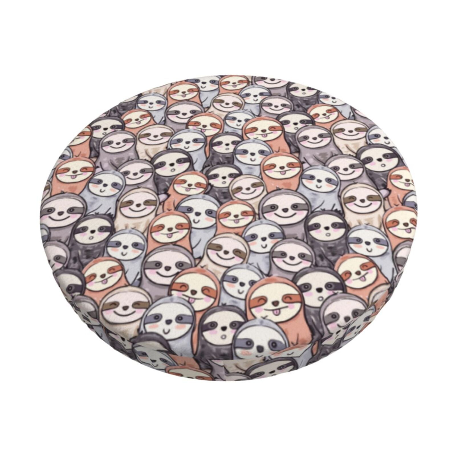 Ocsxa Watercolor Cute Slow Loris Pattern Stool Covers Round,seat 