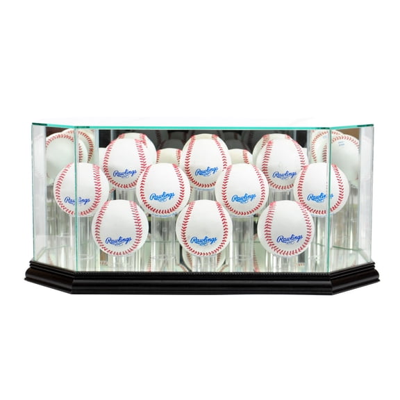 Octagon 10 Baseball Display Case - Black