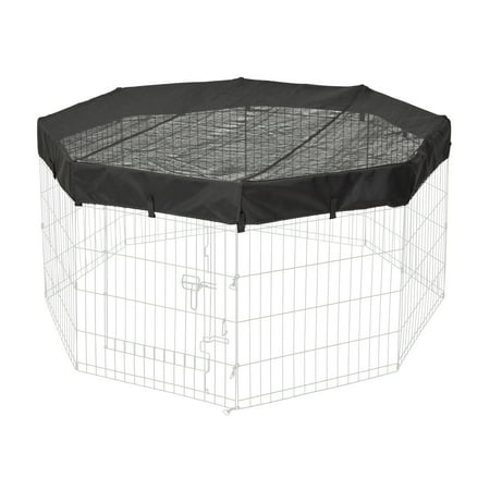 MidWest Homes for Pets Octagon Exercise Pen Fabric Mesh Top for Dogs and Small Animals, Fits ALL MidWest Exercise Pens, Black