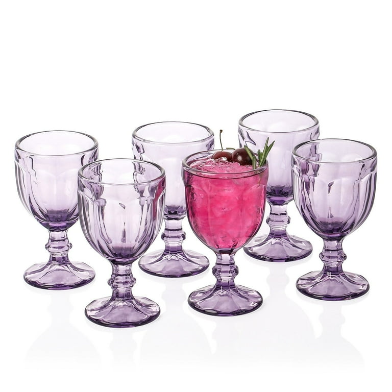 Purple sales water glasses