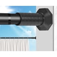 thumbnail image 1 of VEGCOO Tension Curtain Rod 51-148 Inches, Heavy Duty No Drill Adjustable Rod , Shower Curtain Rod No Drilling for Bathroom Easy to Install, Black, 1 of 8