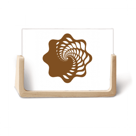 Octagonal Circular Infinite Hollowing Photo Wooden Photo Frame Tabletop Display