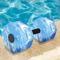 thumbnail image 1 of Octagonal Floating Aqua Dumbbell Camouflage Design Buoyant Resistance Training Equipment for Swimming Water Yoga Rehabilitation (Blue), 1 of 5