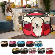 Octagonal Pet Fence, Foldable and Spacious Pet Enclosure for Dogs and Cats, Durable Cloth and Polyester Material, Easy Assembly, Portable Kennel for Home or Outdoors, Safe Play Area for Pets