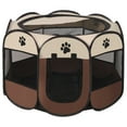thumbnail image 1 of Octagonal Pet Tent Foldable Portable Oxford Cloth Cat and Dog Nest Outdoor Easy Operation Large Dog Cages Cat Fences (coffee,73x73x43cm), 1 of 7