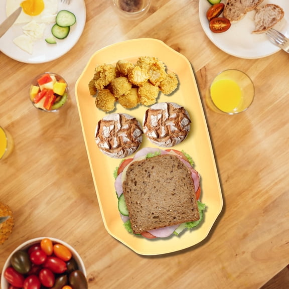 Octagonal Plastic Serving Tray, Non-Slip Restaurant-Grade Tray for Home Use, Fast Food, Burgers, and Cafeterias