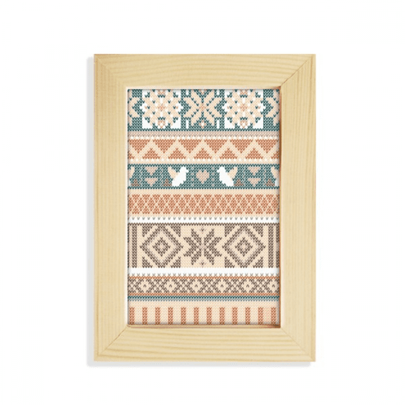 Octagonal Rhombus Triangle Pattern Desktop Display Photo Frame Picture Art Painting 5x7 inch