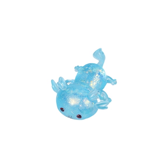 Octagonal Salamander Cartoon Squishy Blue Whimsical Amphibian For Cool Sensory Fun Stress Relief Aquatic Themed