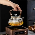 Octahedral 1000ML Heat Resistant Glass Teapot for Steaming and Boiling