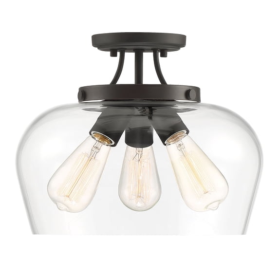 Octave 3-Light Ceiling Light in English Bronze