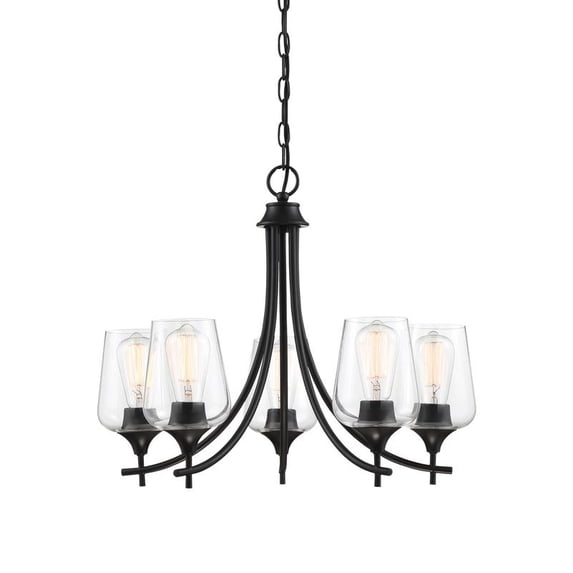 Octave 5-Light Chandelier in Black