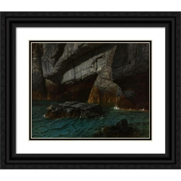 Octave Penguilly-L'haridon 18x15 Black Ornate Wood Framed Double Matted Museum Art Print Titled - Cotes De Belleville (1868)