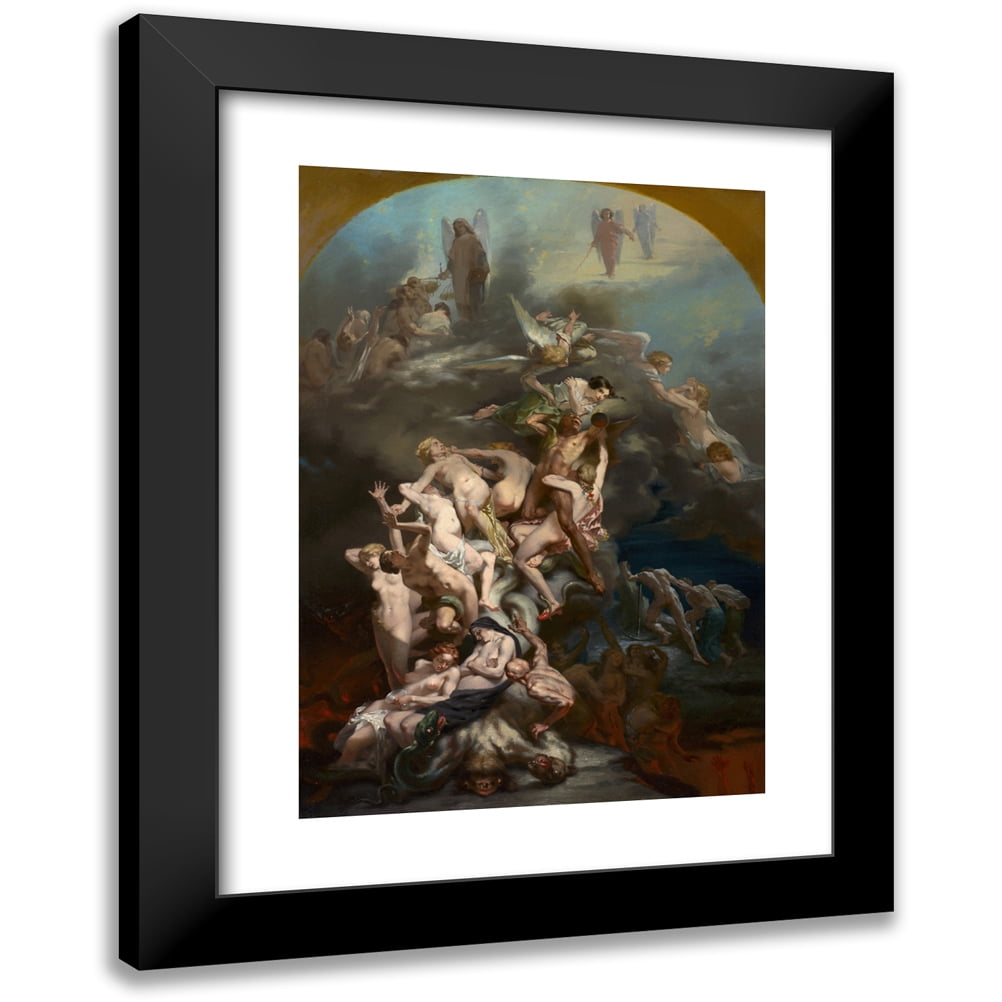 Octave Tassaert 14x18 Gold Ornate Wood Frame and Double Matted