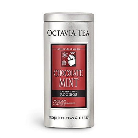 Octavia Tea Chocolate Mint (Caffeine-Free Red Tea/Rooibos) Loose Tea, 3 Ounce Tin