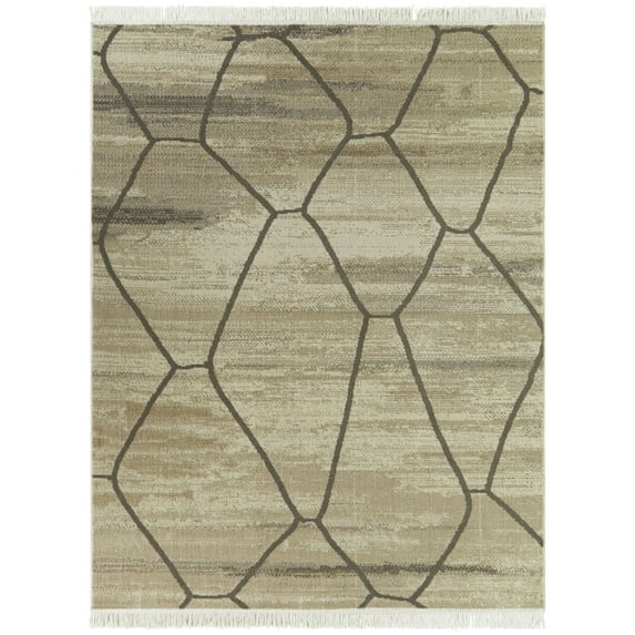 Octavio Modern Abstract Trellis Area Rug