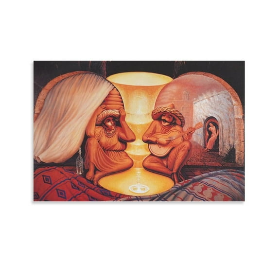 Octavio Ocampo Print Painting Forever Always Canvas Art Poster and Wall Art Picture Print Modern Family bedroom Decor Posters 16x24inch(40x60cm)