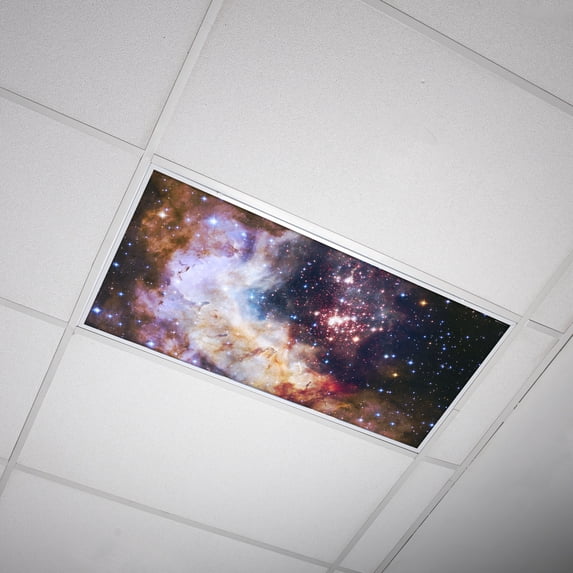 Octo Lights - Fluorescent Light Covers - 2x4 Flexible Ceiling Light Filters - For Classrooms and Offices - Astronomy 018