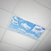 Octo Lights - Fluorescent Light Covers - 2x4 Flexible Ceiling Light Filters - For Classrooms and Offices - Cloud 001