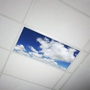 Octo Lights - Fluorescent Light Covers - 2x4 Flexible Ceiling Light Filters - For Classrooms and Offices - Cloud 019