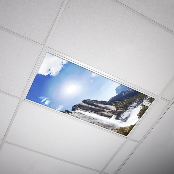 Octo Lights - Fluorescent Light Covers - 2x4 Flexible Ceiling Light Filters - For Classrooms and Offices - Waterfall 004