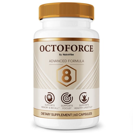 OctoForce Pills – Daily Formula with a Natural Blend to Help Maintain Focus, Memory & Concentration | Clean, Gentle, Easy-to-Swallow Capsules for Everyday Sharpness (60 Capsules)