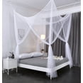 thumbnail image 1 of OctoRose 4 Poster Bed Canopy Netting Functional Mosquito Net Full Queen King, 1 of 8