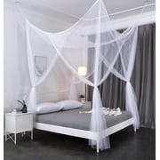 OctoRose 4 Poster Bed Canopy Netting Functional Mosquito Net Full Queen King