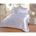 thumbnail image 1 of OctoRose 6 PCS Duvet Sheet Set Supreme Quality Sexy Satin Silk Pets Friendly 1 Duvet Cover 1 Fitted Sheet 2 Pillow case 2 Pillow Shams Cream Queen Size, 1 of 3