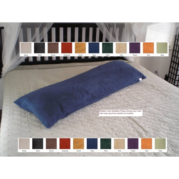 OctoRose ® Bonded Micro Suede Body Pillow Case / Cover multiple colors COVER ONLY NO FILLING IN
