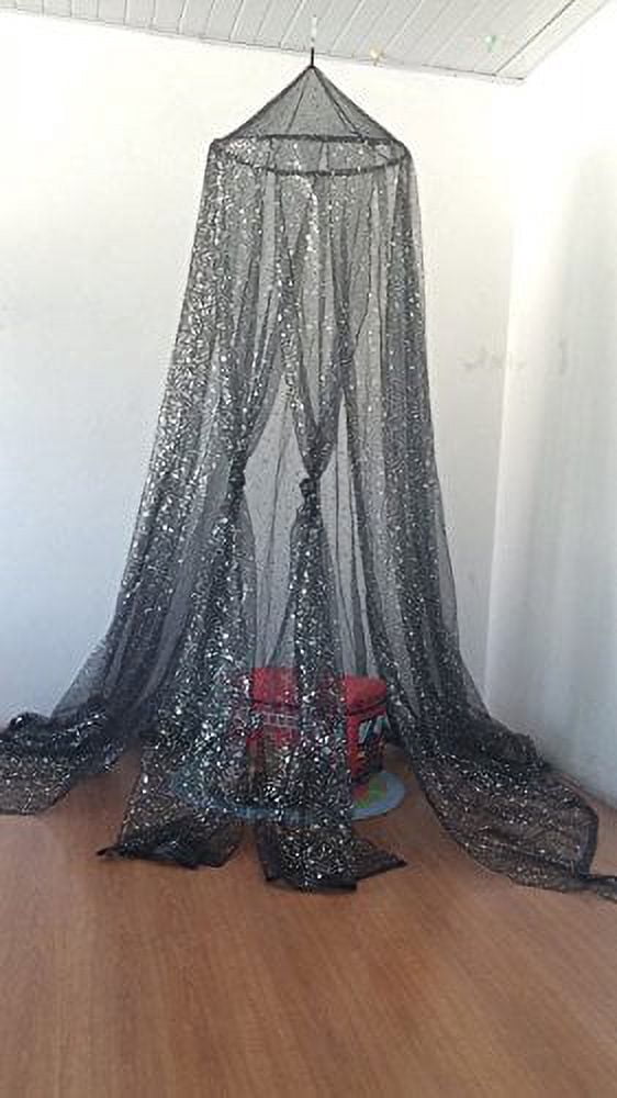 OctoRose Deluxe Organza Sparkle Tastic Princess Bed Canopy ( 60x250x1000cm ) Fit Crib, Twin, Full, Queen, King Bed